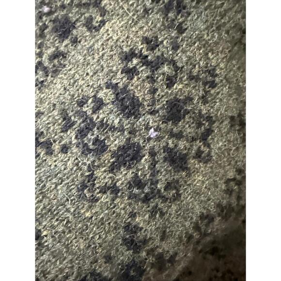 Icelandic Wool Floral Embroidery Zip Front Sweater Cardigan Green Sz M Pockets - Picture 13 of 15